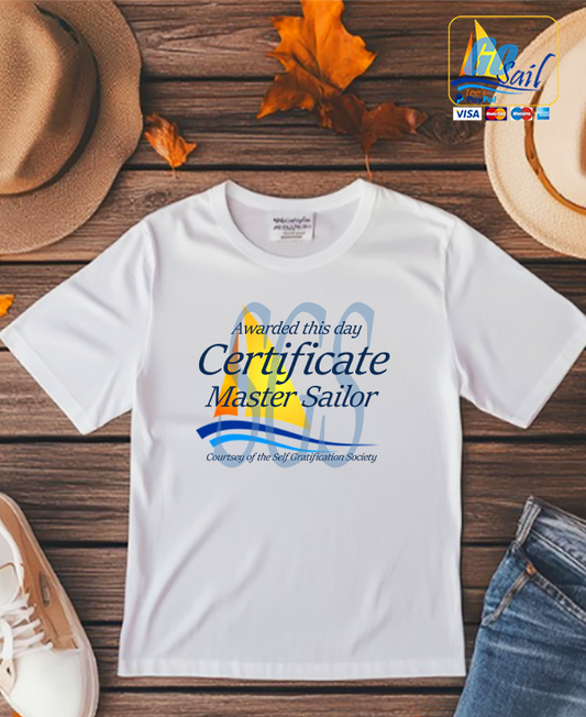 "MASTER SAILOR CERTIFICATE" Unisex GoSailTee Shirt