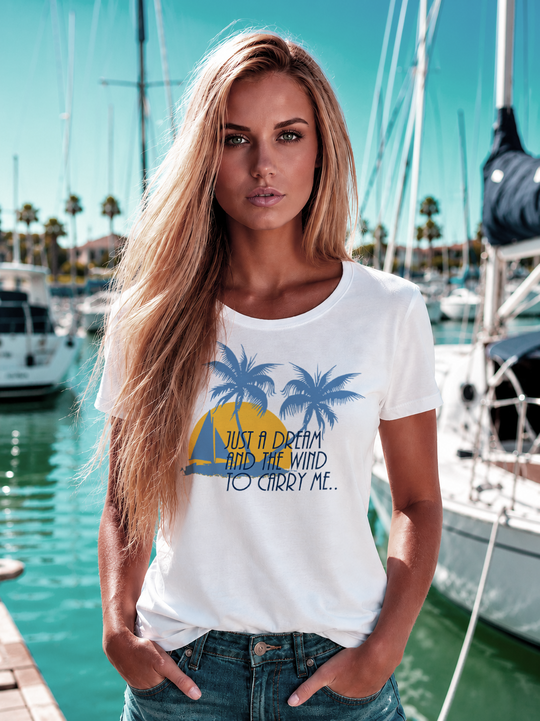 "DREAM AND THE WIND..." Unisex GoSailTee Shirts