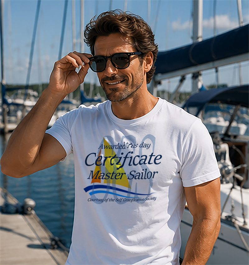 "MASTER SAILOR CERTIFICATE" Unisex GoSailTee Shirt