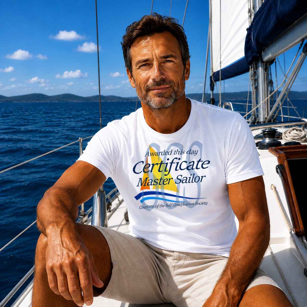"MASTER SAILOR CERTIFICATE" Unisex GoSailTee Shirt