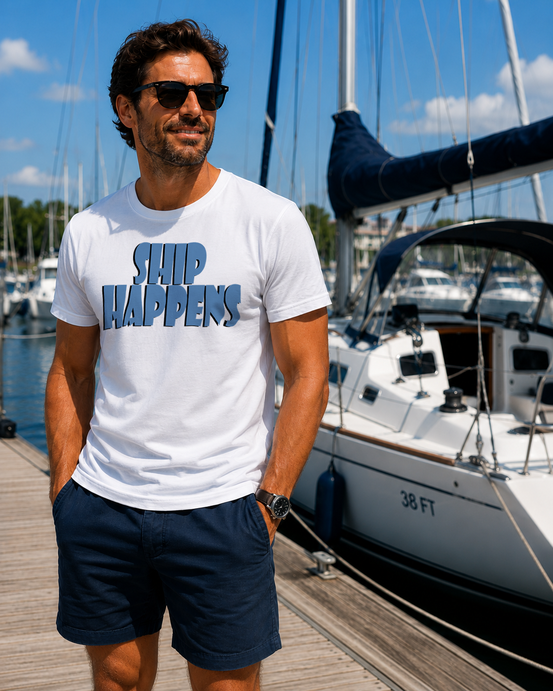 "SHIP HAPPENS" Unisex GoSailTee Shirt
