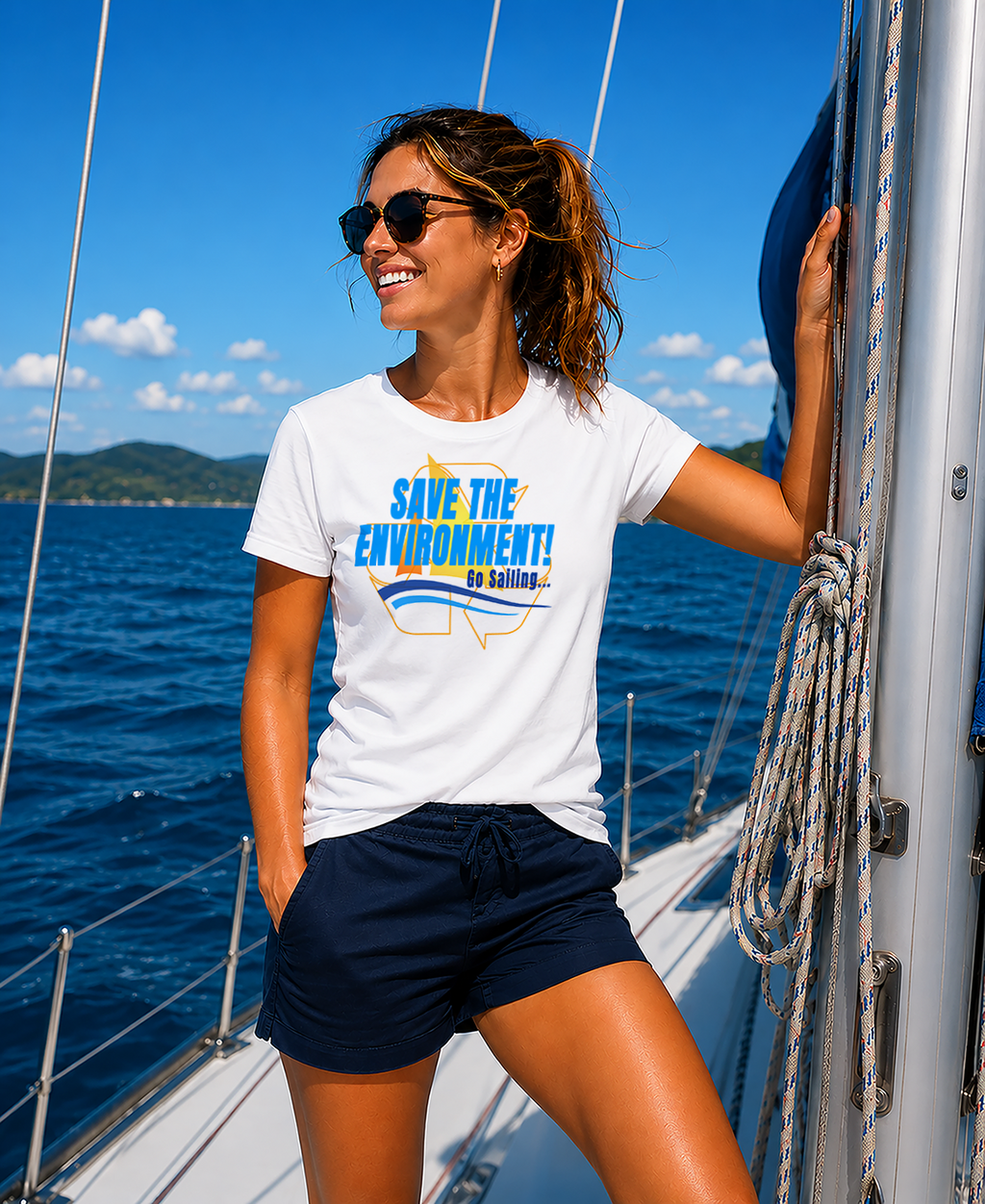 "SAVE THE ENVIRONMENT" Unisex GoSailTee Shirt