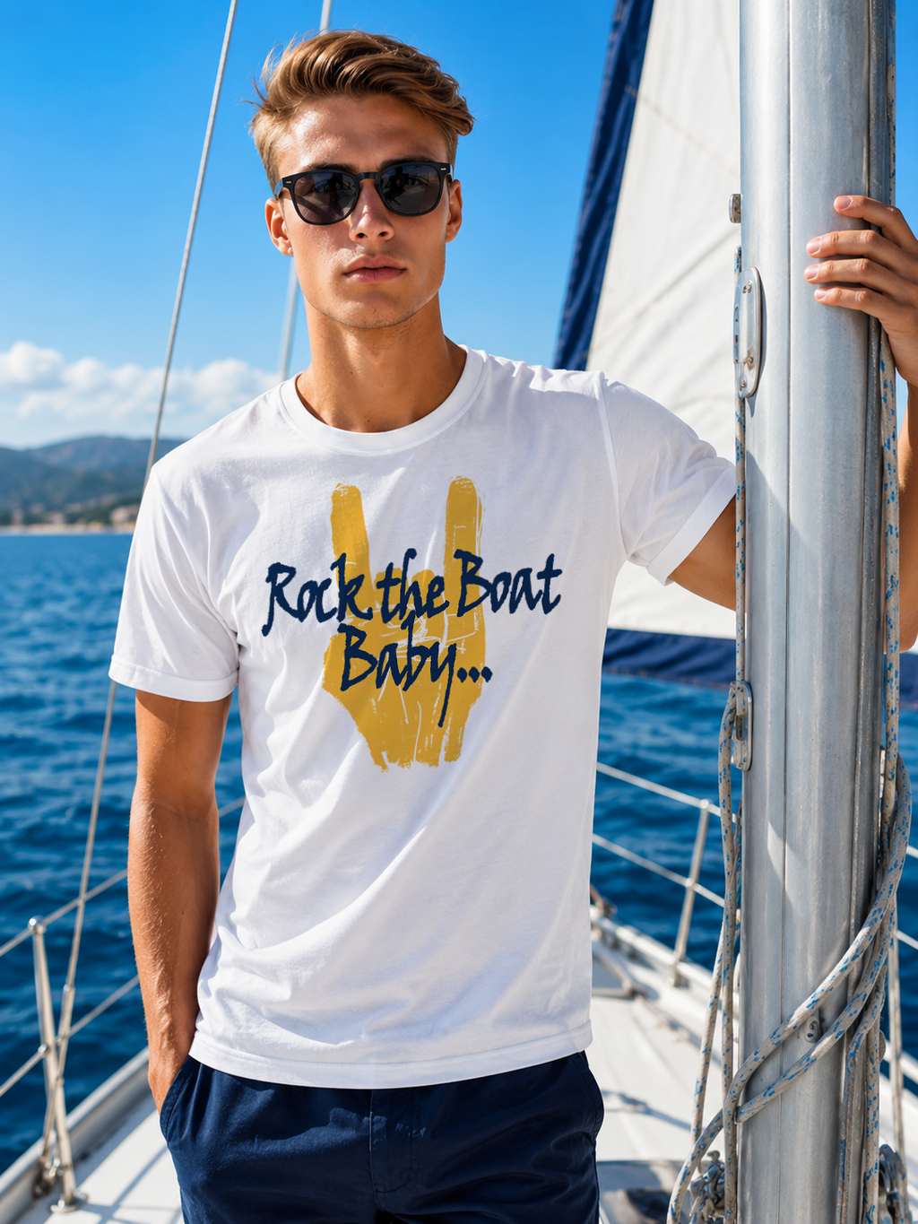 "ROCK THE BOAT BABY" Unisex GoSailTee Shirt