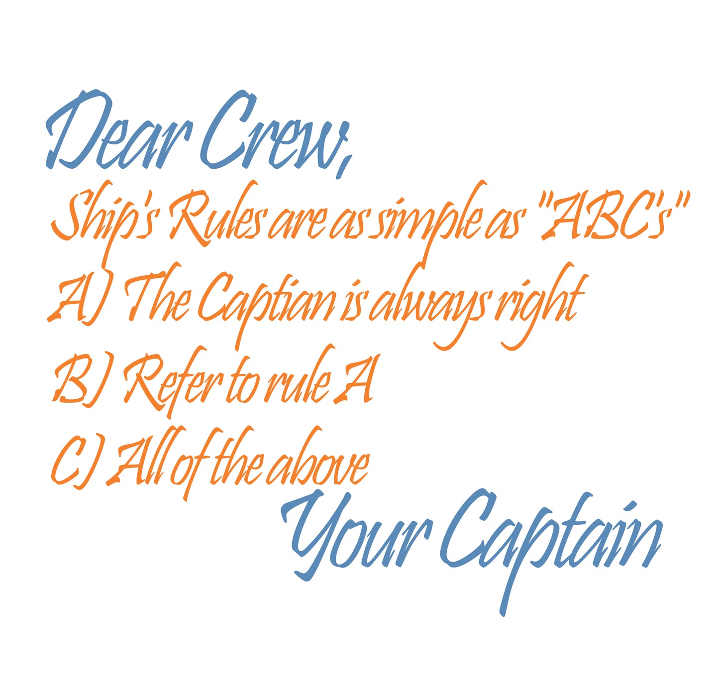 Dear Crew ABC's Unisex T-Shirt